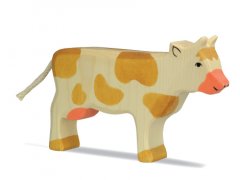 Holztiger - Kuh, braun gefleckt, stehend