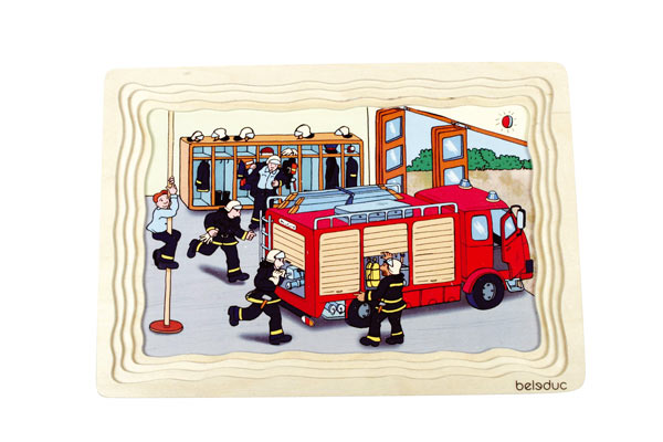 beleduc - Schichtenpuzzle Feuerwehr - zum Schließen ins Bild klicken