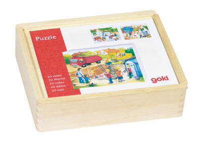 goki - Würfelpuzzle Hausbau - zum Schließen ins Bild klicken